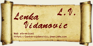 Lenka Vidanović vizit kartica